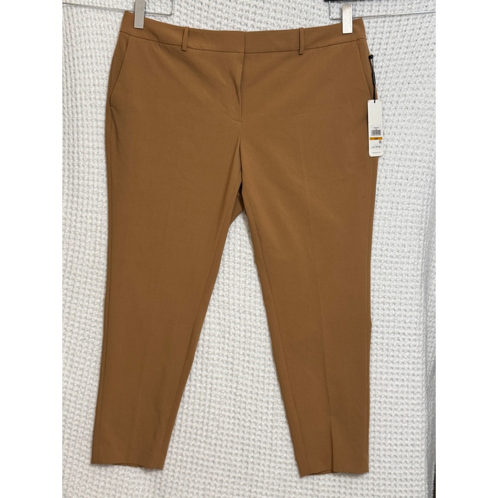 Calvin Klein Women's Pants Size 16W Brown Polyester Blend Career